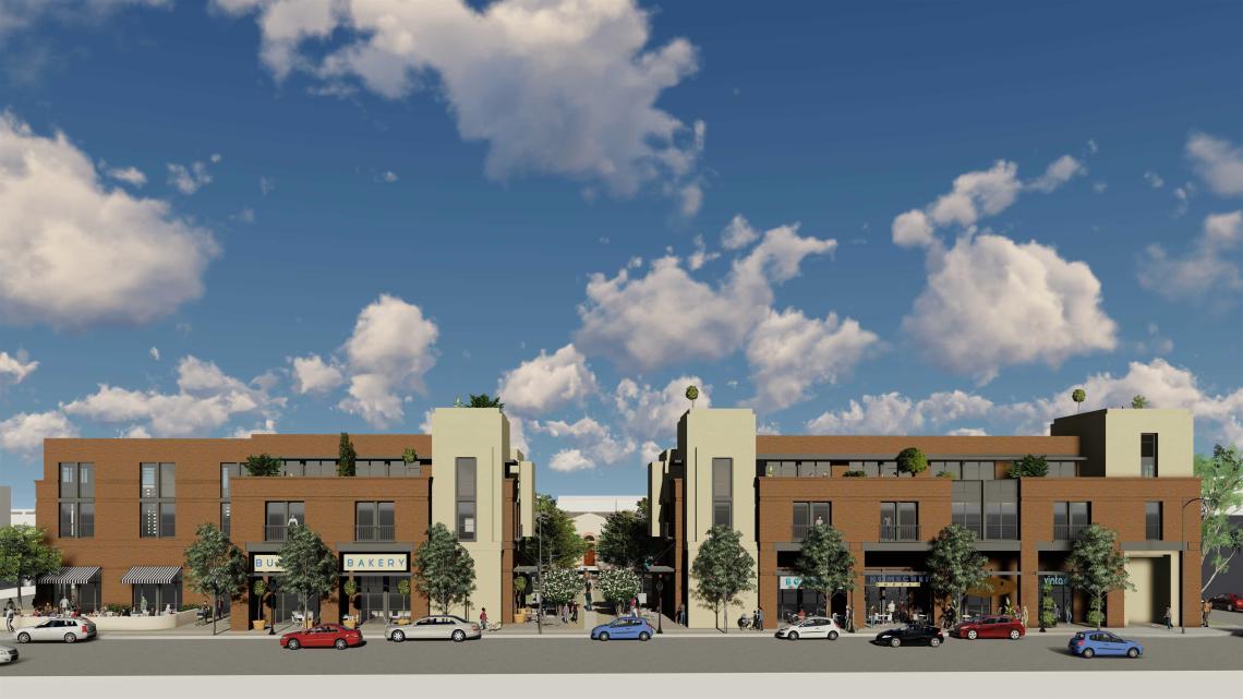 Fairview Court would bring 108 homes + retail to 1020 El Centro in